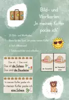 Vorschau - Fördermaterial/Inklusion - Satzbau-Spiel "In meinen Koffer packe ich" - Deckblatt