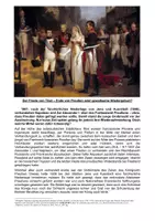 Vorschau - Arbeitsblätter - Der Friede von Tilsit - Preußen vor dem Untergang oder gewaltsame Wiedergeburt? Gedicht von Hr. v. Kleist - Deckblatt