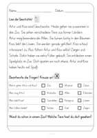 Vorschau - Arbeitsblätter - Lesen, Textverständnis, Differenzierung, Artur und Kisa im Zoo - Seite 2