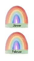 Vorschau - Poster - Geburtstagskalender Regenbogen mit extra Word-Datei zum Beschriften - Seite 3