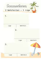 Vorschau - Arbeitsblätter - Materialpaket 2 Wahrheiten 1 Lüge Ferienbesprechung - Seite 3
