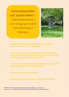 Vorschau - Arbeitsblätter - Kolonialdenkmäler entfernen? – Debatte zum Train-Denkmal in Münster - Deckblatt