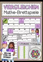 Vorschau - Stationenlernen - VERGLEICHEN (Zahlen in N) – 3 Mathe-Brettspiele - Deckblatt