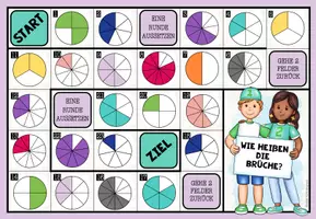 Vorschau - Stationenlernen - BRUCHDARSTELLUNG – Mathe-Brettspiel - Seite 1