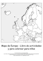 Vista previa - Unidades / Secuencias / Situaciones de Aprendizaje - Libro para colorear y actividades sobre el mapa de Europa - página 1