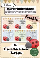 Vorschau - Bildkarten - Marienkäferklasse Willkommenskärtchen - Deckblatt