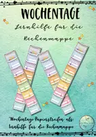 Vorschau - Merkblätter - Wochentage Lernhilfe & Lernstütze für die Rechenmappe - Deckblatt
