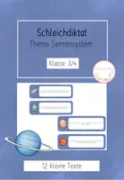 Vorschau - Arbeitsblätter - Schleichdiktat - Thema: Sonnensystem Kl. 3/4 - Deckblatt