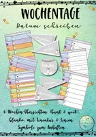 Vorschau - Präsentationen/Tafelbilder - Wochentage Datum schreiben - Begriffe lernen - Deckblatt