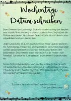 Vorschau - Präsentationen/Tafelbilder - Wochentage Datum schreiben - Begriffe lernen - Seite 1