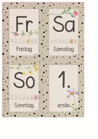 Vorschau - Bildkarten - Klassenmanagement im Boho-Stil - Dauerkalender für Tolsby-Rahmen - Blumen-Design - Seite 3