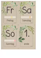 Vorschau - Bildkarten - Klassenmanagement im Boho-Stil - Dauerkalender Design: Blätter - Seite 3
