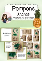 Vorschau - Stationenlernen - Materialpaket Pompons Obst Anleitung für Kinder - Seite 1