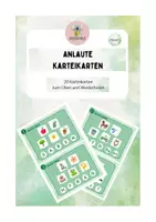 Vorschau - Fördermaterial/Inklusion - Kartei Anlaute finden 20 Karteikarten zum Verbinden - Deckblatt