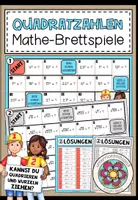 Vorschau - Spiele - QUADRATZAHLEN & WURZELN – 2 Mathe-Brettspiele - Deckblatt
