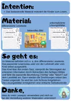 Vorschau - Arbeitsblätter - Lesequiz Im Haus der Tiere (in Silbenschrift) (Klassen. 1 u. 2) - Seite 1
