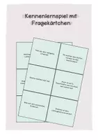 Vorschau - Spiele - Kennenlernspiel mit Fragekärtchen - Deckblatt