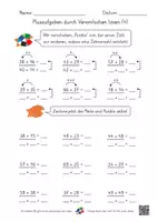 Vorschau - Arbeitsblätter - Plusaufgaben im HR durch Vereinfachen lösen (4 AB mit Lernvideolink) - Seite 3