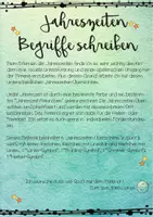 Vorschau - Arbeitsblätter - Jahreszeiten Begriffe schreiben und lernen - Seite 1