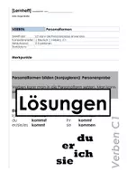 Vorschau - Arbeitsblätter - C1 Personalformen - Lösung - Seite 1