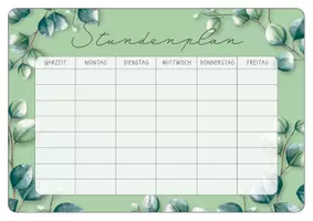 Vorschau - Poster - Stundenplan Vorlage - Eukalyptus Design - Seite 2