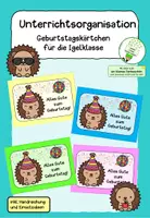 Vorschau - Anderer Materialtyp - Geburtstagskärtchen - Thema "IGEL" - Deckblatt