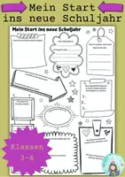 Vorschau - Arbeitsblätter - Mein Start ins neue Schuljahr (Klassen 3 bis 6) - Deckblatt