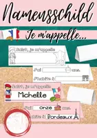 Vorschau - Mal- und Bastelvorlagen - Namensschild: Salut, je m'appelle... (1.Lernjahr/ Anfangsunterricht) - Deckblatt