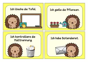Vorschau - Anderer Materialtyp - Klassenämter - Kärtchen für die Igelklasse - Seite 2