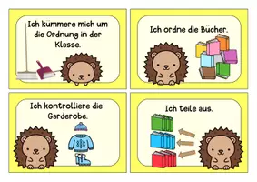 Vorschau - Anderer Materialtyp - Klassenämter - Kärtchen für die Igelklasse - Seite 3