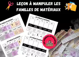 Aperçu - Apprentissages en autonomie - Leçon à manipuler familles de matériaux - Page de couverture