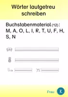 Vorschau - Arbeitsblätter - Erste Wörter lautgetreu schreiben - Deckblatt
