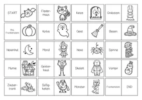 Vorschau - Stationenlernen - Halloween - Deutsch - Spiel-> Legekette - Seite 2