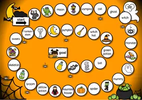 Vorschau - Stationenlernen - Halloween - Englisch - Game->Würfelspiel - Seite 2