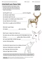 Vorschau - Arbeitsblätter - Arbeitsblatt "Rehe" + Onlineübung & MP3 + Infografik - Deckblatt