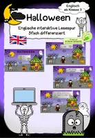 Vorschau - Interaktives Material - Halloween - Englisch - Interaktive Lesespur - 3fach differenziert - Deckblatt