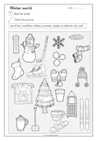 Vorschau - Arbeitsblätter - Winter - Vokabel-Arbeitsblatt - Seite 3