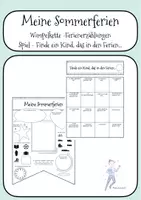Vorschau - Anderer Materialtyp - Meine Sommerferien - Ferienerzählung und Bingo - Deckblatt