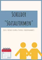 Vorschau - Poster - Schilder Sozialformen - Deckblatt