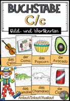 Vorschau - Mal- und Bastelvorlagen - Buchstabe C/c - Bildkarten und Wortkarten (Anlaut - Inlaut - Auslaut) - Deckblatt