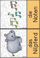 Vorschau - Fördermaterial/Inklusion - Buchstabe N/n - Bildkarten und Wortkarten (Anlaut - Inlaut - Auslaut) - Seite 1
