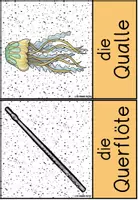Vorschau - Fördermaterial/Inklusion - Buchstabe Qu/qu - Bildkarten und Wortkarten (Anlaut - Inlaut) - Seite 1