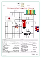 Vorschau - Spiele - Crossword Irregular Verbs 4 - Unregelmäßige Verben Present Perfect - Seite 2