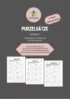 Vorschau - Arbeitsblätter - Purzelsätze - Schüttelsätze Arbeitsblätter Paket 3-fach differenziert - Deckblatt