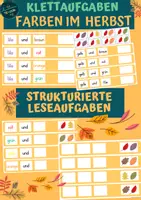 Vorschau - Fördermaterial/Inklusion - Farben lesen im Herbst - Klettmappe TEACCH - Deckblatt