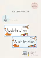 Vorschau - Präsentationen/Tafelbilder - Ausleihstation (12 Versionen, Classroom Management) - Deckblatt