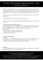 Vorschau - Arbeitsblätter - FOOD - PICTURE AND READING COMPREHENSION - Seite 2