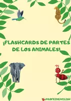 Aperçu - Cartes / Images - Flashcards des parties d'animaux en espagnol. - Page de couverture
