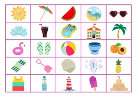 Vista previa - Juegos / Gamificación - Bingo con vocabulario de verano - página 3