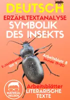 Vorschau - Arbeitsblätter - Symbolik des Insekts (Kafka AB 8) - Deckblatt